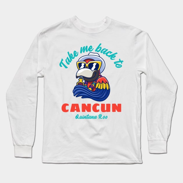 Cancun Mexico Long Sleeve T-Shirt by Tip Top Tee's